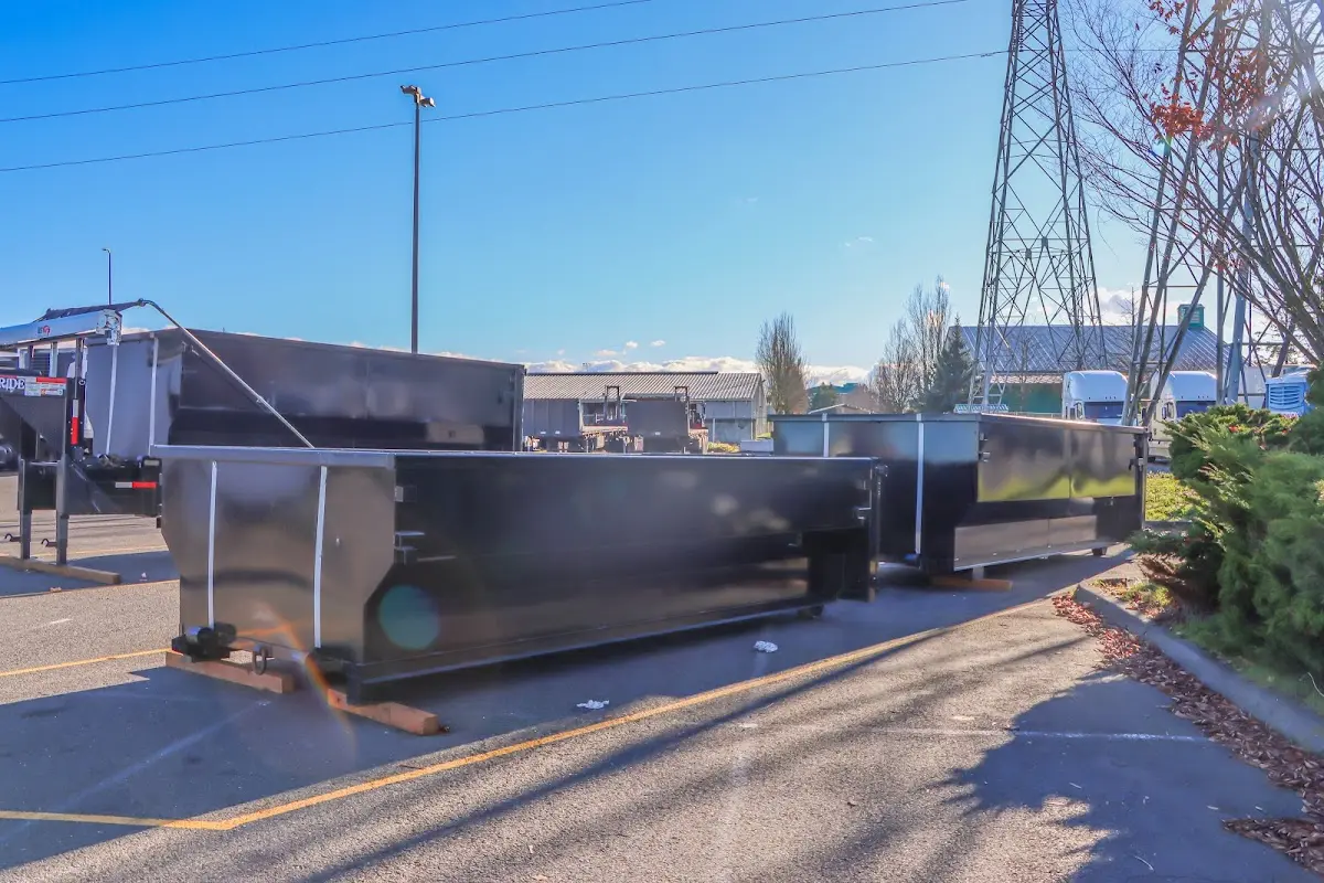 Roll-off dumpster ready for waste disposal at job site for Roofing Dumpster Rental in Glendora